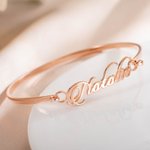 Personalizada Minimalista Nombre Pulsera Elegante Joyería Cumpleaños Aniversario Boda Regalo para Mujeres