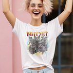 Henkilökohtainen Vintage 100% puuvillaa 1-8 lemmikkieläinten valokuvia Bootleg T-paita nimi syntymäpäivälahja lemmikkieläinten ystäville