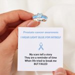 Personalisierte Ich trage für mich selbst Herz Birthstone Ribbon Ring mit eingraviertem Namen und Affirmation Karte Krebs Bewusstsein Survivor Geschen