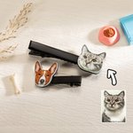 Personalized Cat Dog Pet Portrait Photo Acrylic Hair Clips Barrettes Cute Hair Accessory Birthday Gift for Women Girls
