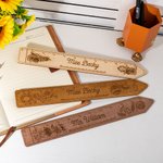 Règle en Bois Personnalisée avec Nom Gravé Motif Fleur Forêt ou Espace Cadeau de Remerciement pour Enseignant