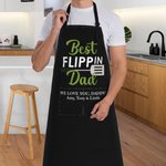 Personalisierte Best Flippin wasserdichte Schürze mit Text Vatertag Geburtstag Geschenk für Papa Opa