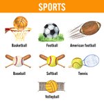 Personalized Multicolour Football Basketball 100% Cotton Unisex Kid Adult T-Shirt with Name and Number Birthday Sport Accessories Gift for Sport Lovers