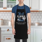 Personalisierte Best Flippin wasserdichte Schürze mit Text Vatertag Geburtstag Geschenk für Papa Opa