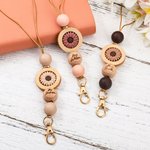 Personalized Floral Shell Beaded Lanyard with Engraved Name Teacher's Day Appreciation Gift for Teacher