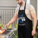 Personalisierte Best Flippin wasserdichte Schürze mit Text Vatertag Geburtstag Geschenk für Papa Opa