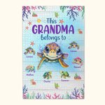 Personalized This Grandma Mom Belongs To 1-7 Cute Turtles 1000 Pieces Puzzles Birthday Family Gift for Kid Mom