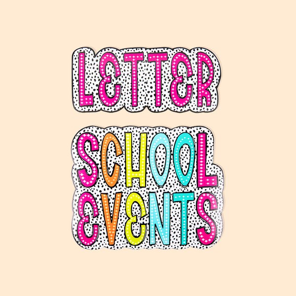 Gepersonaliseerde Dalmatiër Stippen Kleurrijke Doodle Letter Whiteboard Magneten Klas Interactief Leermiddel Terug naar School Gift voor Leraar
