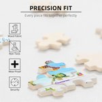 Personalized This Grandma Mom Belongs To 1-7 Cute Turtles 1000 Pieces Puzzles Birthday Family Gift for Kid Mom