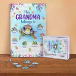 Personalized This Grandma Mom Belongs To 1-7 Cute Turtles 1000 Pieces Puzzles Birthday Family Gift for Kid Mom