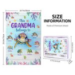 Personalized This Grandma Mom Belongs To 1-7 Cute Turtles 1000 Pieces Puzzles Birthday Family Gift for Kid Mom
