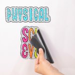 Personalized Dalmatian Dots Colourful Doodle Letter Whiteboard Magnets Magnetic Bookmark Clips with Card Teaching Tool Back to School Gift for Teacher