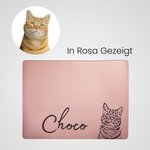Personalisierte Haustier-Futter Matte mit Foto und Namen Hundefutter Katzenfutter Geschenk für Haustierliebhaber Tierhalter