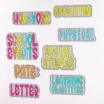 Personalized Dalmatian Dots Colourful Doodle Letter Whiteboard Magnets Magnetic Bookmark Clips with Card Teaching Tool Back to School Gift for Teacher