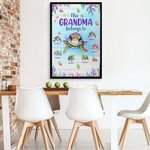 Personalized This Grandma Mom Belongs To 1-7 Cute Turtles 1000 Pieces Puzzles Birthday Family Gift for Kid Mom