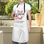 Personalisierte Best Flippin wasserdichte Schürze mit Text Vatertag Geburtstag Geschenk für Papa Opa
