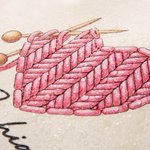 Personalized Crochet Knitting Theme Canvas Tote Bag with Name and Waterproof Liner Birthday Gift for Mom Grandma Sewing Lovers