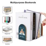 Personalized Every Child Matters Cartoon Dots Rainbow Heavy Duty Wooden Bookends with Name 1 Pair Appreciation Back to School Gift for Teacher