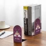 Personalized Every Child Matters Cartoon Dots Rainbow Heavy Duty Wooden Bookends with Name 1 Pair Appreciation Back to School Gift for Teacher