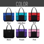 Personalized Birth Flower Heart Stethoscope Large Capacity Zippered Tote Bag with Name and Title Appreciation Gift for Nurse Medical Staff