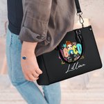 Sac Tote Personnalisé avec Nom et Personnage en Cartoon Thème Teacher ABCD Cadeau Remerciement Rentrée de l'École pour Enseignant