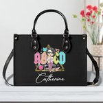 Sac Tote Personnalisé avec Nom et Personnage en Cartoon Thème Teacher ABCD Cadeau Remerciement Rentrée de l'École pour Enseignant