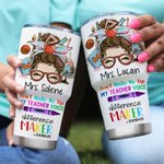 Personalisierte Cartoon Crayon Teach Love Inspire 30oz Name Becher mit Deckel und Strohhalm Reinigungsbürste zurück zu Schule Wertschätzung Geschenk f