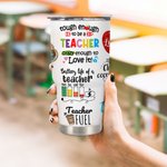 Personalisierte Cartoon Crayon Teach Love Inspire 30oz Name Becher mit Deckel und Strohhalm Reinigungsbürste zurück zu Schule Wertschätzung Geschenk f