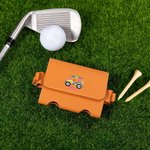 Personalized Leather Golf Ball and Tees Holder with Name Birthday Gift for Golfers