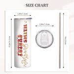 Personalisierte In meiner verlobten Ära Zukunft 20oz Name Becher mit Stroh Verlobung Braut Dusche Geschenk für Frauen