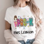 Personalised Cute Cartoon Teacher T-Shirt Sweatshirt Back to School Gift for Teacher