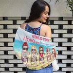 Personalised I Love You To The Beach And Back Beach Towel Super Absorbent Birthday Gifts for Friends