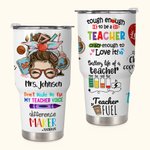 Personalisierte Cartoon Crayon Teach Love Inspire 30oz Name Becher mit Deckel und Strohhalm Reinigungsbürste zurück zu Schule Wertschätzung Geschenk f