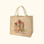 Personalized Retro Wildflower Mrs Jute Tote Bag with Name Wedding Bridal Shower Teacher Appreciation Gift for Women