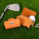 Personalized Leather Golf Ball and Tees Holder with Name Birthday Gift for Golfers