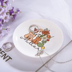 Personalized Retro Wildflowers MRS. Ceramic Jewellery Dish with Name Appreciation Bridal Shower Wedding Gift for Bride To Be