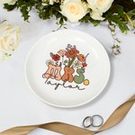 Personalized Retro Wildflowers MRS. Ceramic Jewellery Dish with Name Appreciation Bridal Shower Wedding Gift for Bride To Be