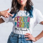 Personalised Cute Cartoon Teacher T-Shirt Sweatshirt Back to School Gift for Teacher