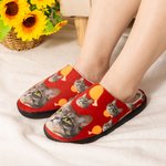 Personalisierte niedliche Katze Hund Haustier Foto flauschige Hausschuhe Memorial Geburtstag Geschenk für Frauen Männer Haustierliebhaber