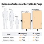 Serviette de Plage à Rayures Personnalisée avec Nom Hippocampe Coquillage Ancre Super Absorbante Séchage Rapide Cadeau Vacances d'Été pour Famille