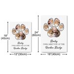 Personalizzato Meet You at the Rainbow Bridge Quadro su tela con zampa di animale domestico 5 foto collage e nome Regalo commemorativo per gli amanti degli animali domestici Perdita di un animale dome