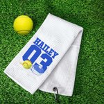 Personalised 100% Cotton Super Absorbent Basketball Baseball Towel with Name Birthday Gift for Sports Lover