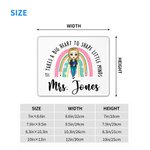 Personalized Big Heart Shape Little Minds Cartoon Rainbow Mouse Pad with Name Appreciation Back to School Gift for Teacher