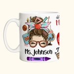 Mug à Café en Céramique Personnalisé avec Nom Cadeau Remerciement de la Journée de l'Enseignant pour Professeur