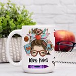Mug à Café en Céramique Personnalisé avec Nom Cadeau Remerciement de la Journée de l'Enseignant pour Professeur