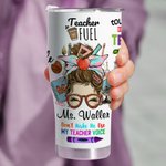 Personalised Teach Love Inspire 30oz Tumbler with Name Back to School Appreciation Gift for Teacher