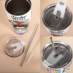 Personalised Teach Love Inspire 30oz Tumbler with Name Back to School Appreciation Gift for Teacher