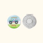 Personalised Colorful Golf Cart Golf Ball Marker Magnetic Hat Clip with Name Hat Accessory Birthday Gift for Golfers Sports Lover