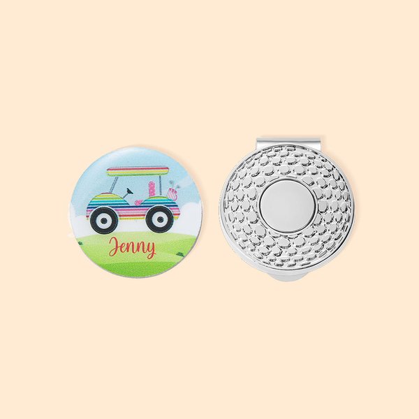 Colorful Golf Ball Marker Magnetic Hat Clip with Name