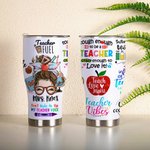 Personalised Teach Love Inspire 30oz Tumbler with Name Back to School Appreciation Gift for Teacher